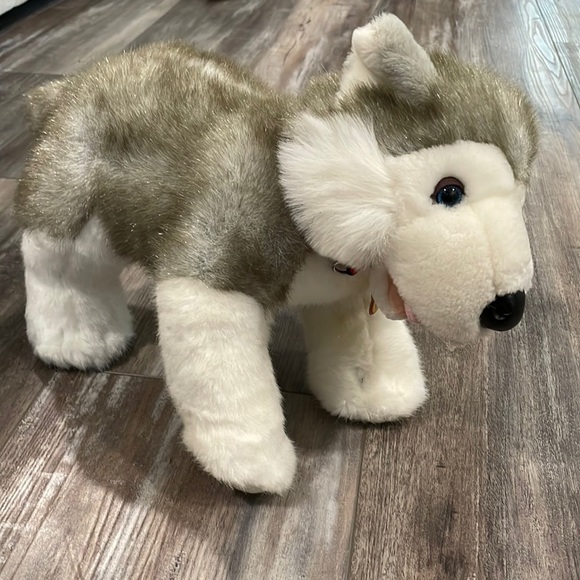 SIBERIAN HUSKY retired BUILD A BEAR workshop babw bab puppy PLUSH dog WOLF - Picture 1 of 7